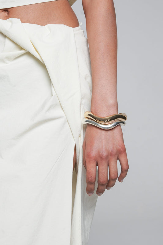Noah Gold Wave Cuff