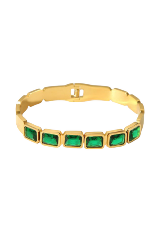 Jasmine Green Stone Bangle