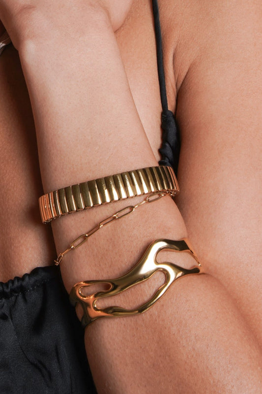 Marcelle Gold Cuff Bangle