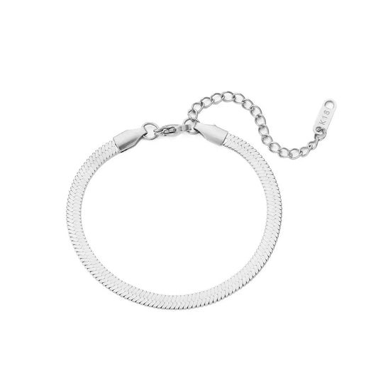 Luna Silver 15cm Snake Chain Bracelet