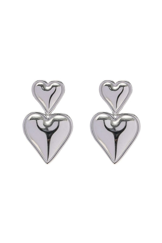 Jayda Heart Silver Earrings