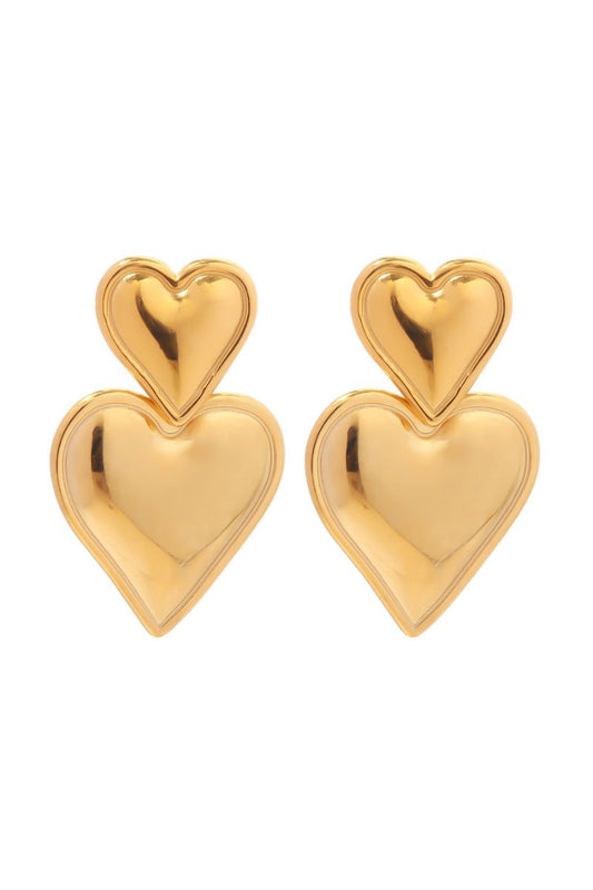 Jayda Heart Gold Earrings