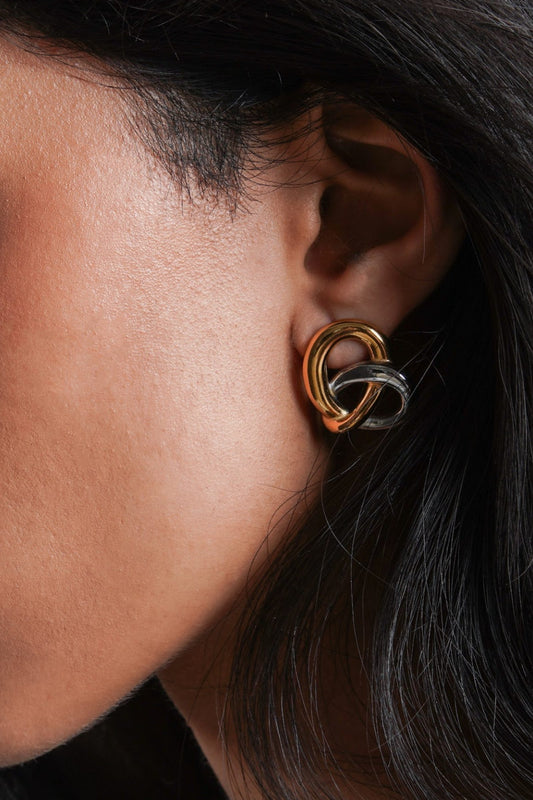 Aria Two-Tone Earrings