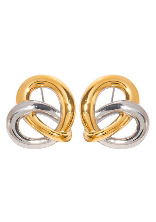 Aria Two-Tone Earrings