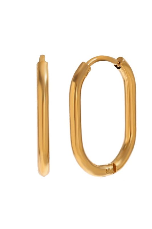Nadine Gold Hoop Earrings - Medium