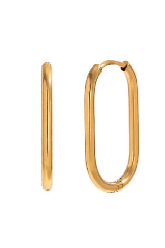 Nadine Gold Hoop Earrings - Large