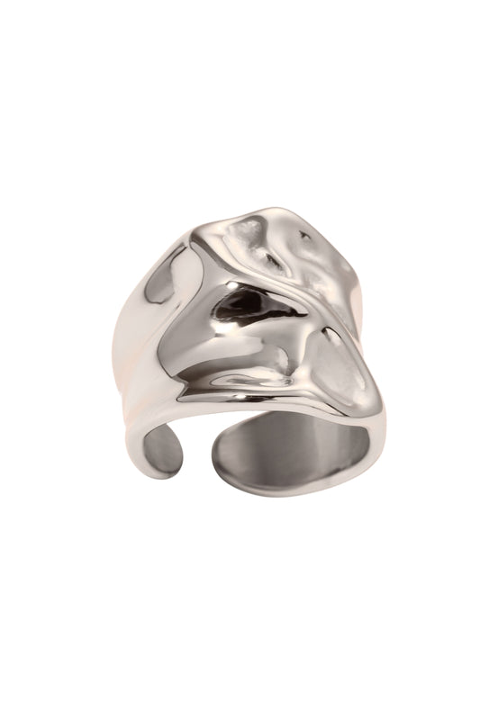 Silver Ripple Ring
