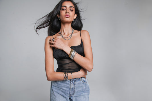 Tina Silver Cuff Bangle