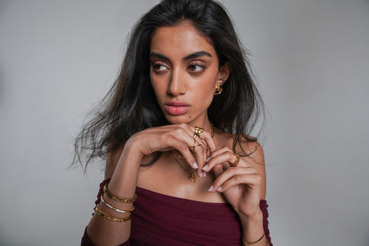 Amelia Gold Ring - Green