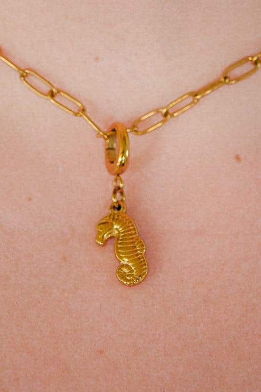 Seahorse Gold Charm