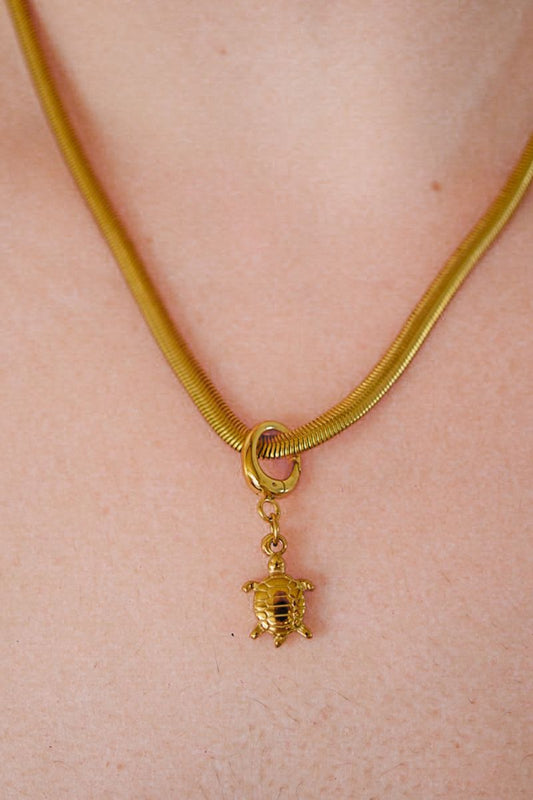 Sea Turtle Gold Charm