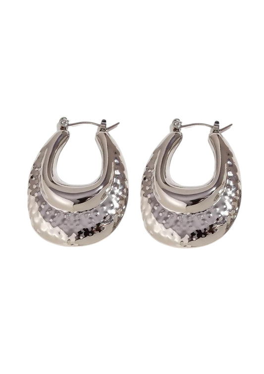 Emma Silver Hoop Earrings