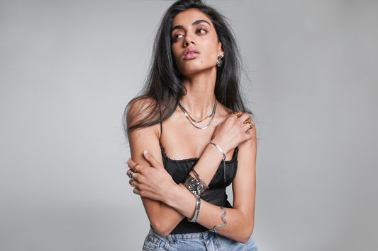 Luna Silver 45cm Snake Chain Necklace