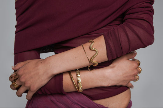 Giovanna Gold Cuff Bangle