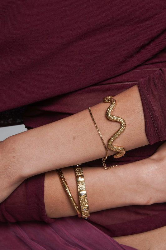 Tina Gold Cuff Bangle