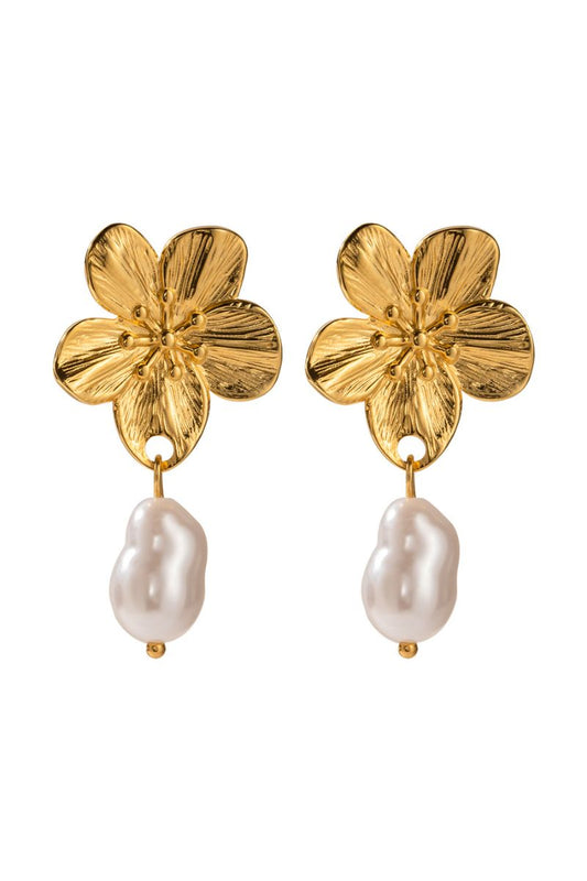 Juliet Flower Pearl Earrings
