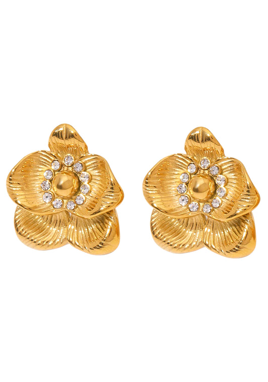 Fleur Gold Earrings