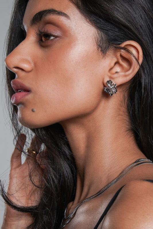 Flora Silver Earrings