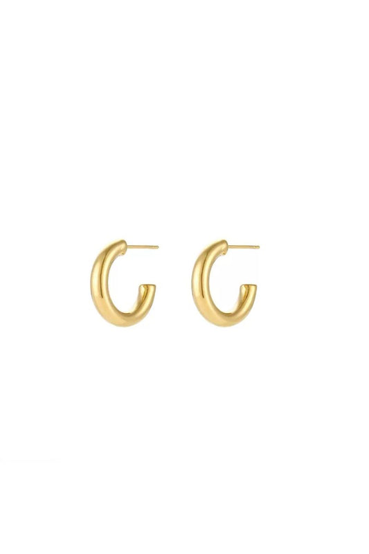 Leila Gold Hoop Earrings - Small