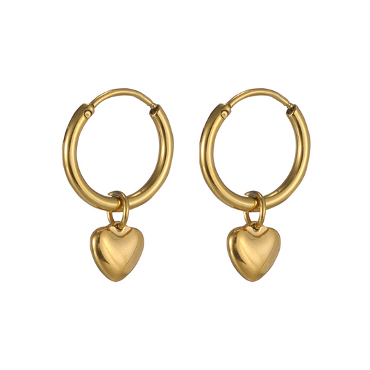 Jemma Heart Hoop Earrings