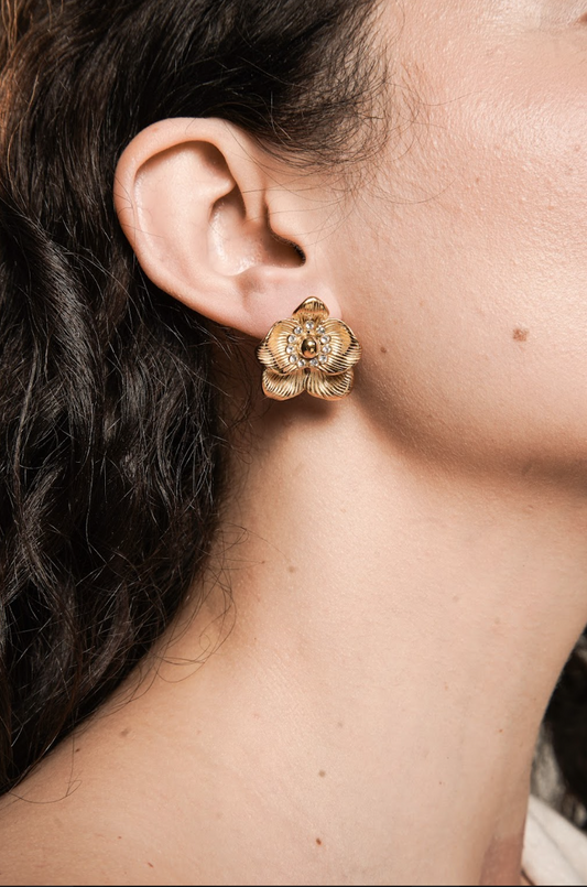 Fleur Gold Earrings