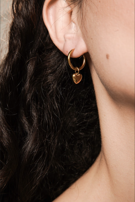 Jemma Heart Hoop Earrings