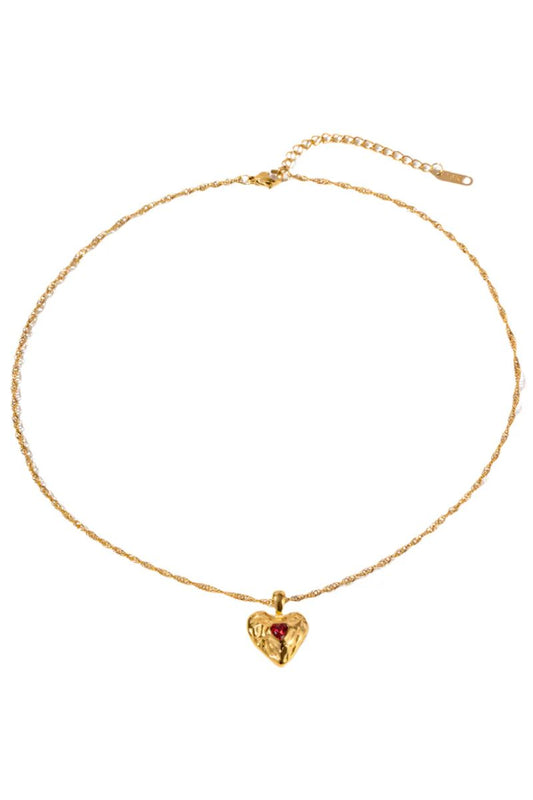 Ella Heart Gold Necklace