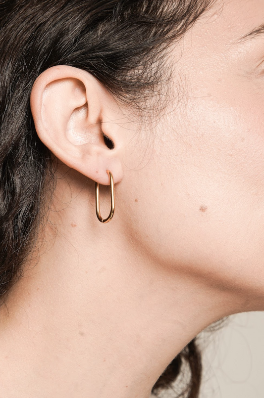 Nadine Gold Hoop Earrings - Large