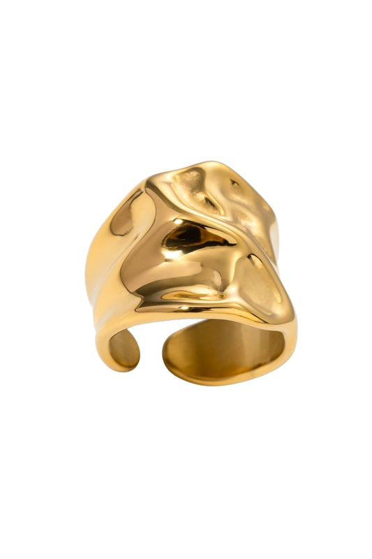 Gold Ripple Ring