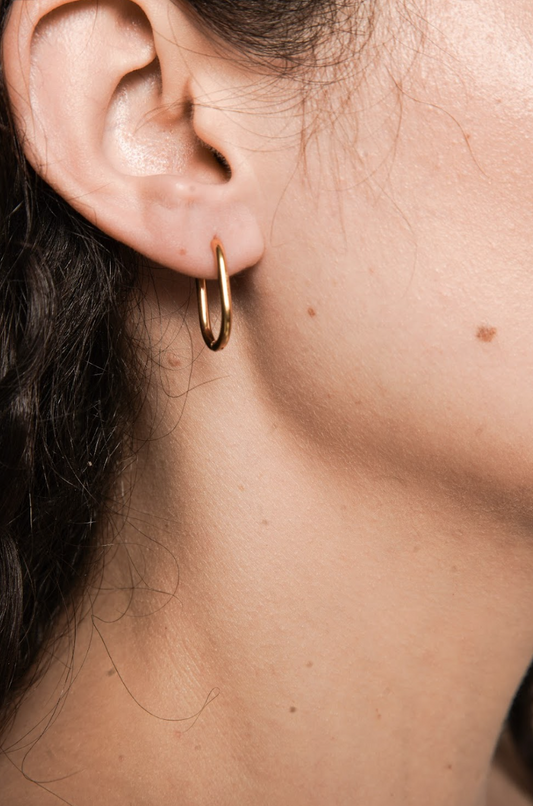 Nadine Gold Hoop Earrings - Medium