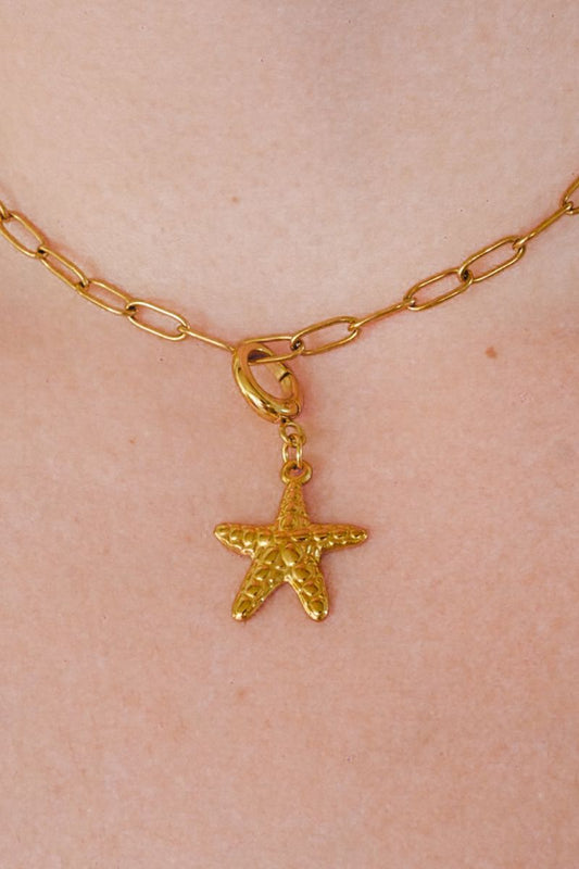 Starfish Gold Charm - Large